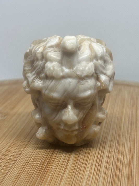 Chocolate calcite medusa
