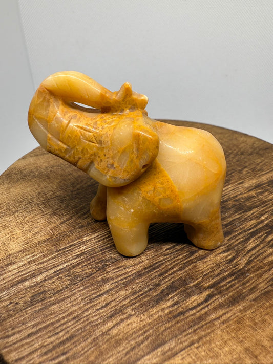 Yellow jade elephant