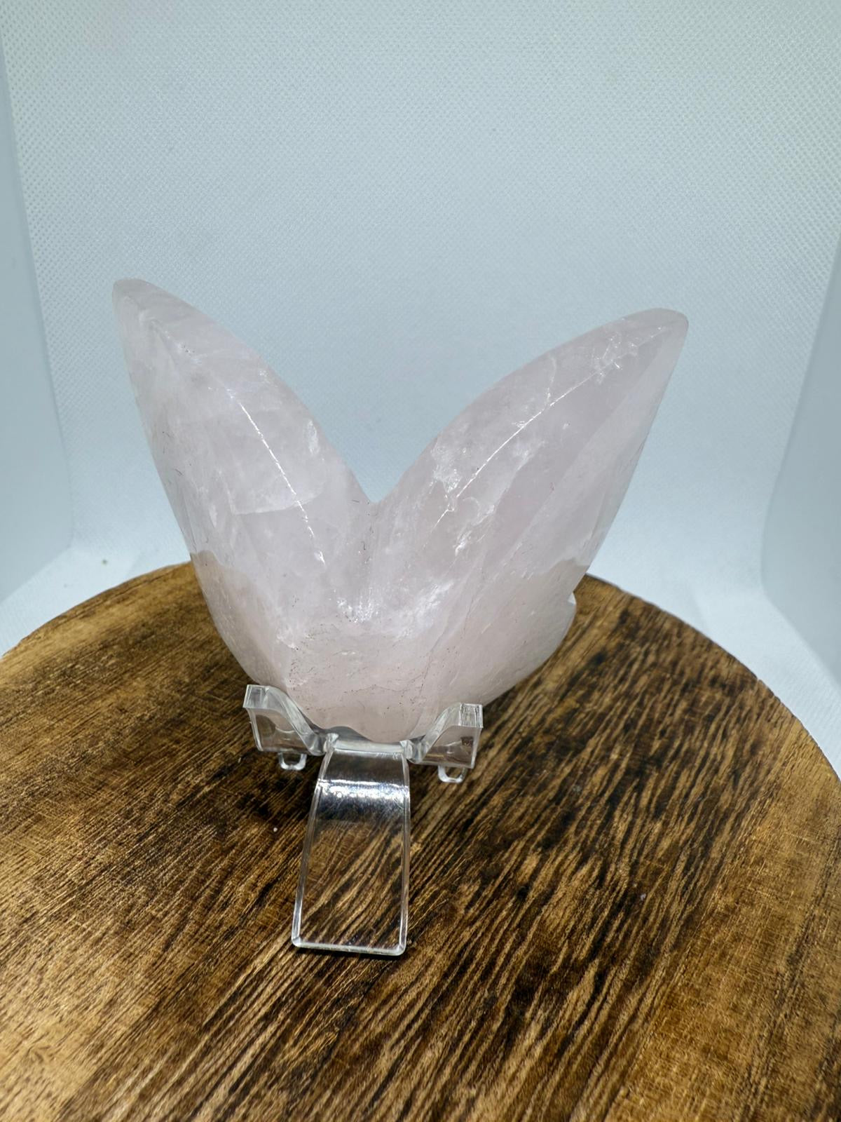 Rose quartz butterfly