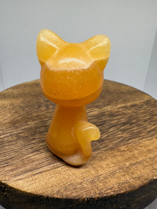Orange calcite luna cat