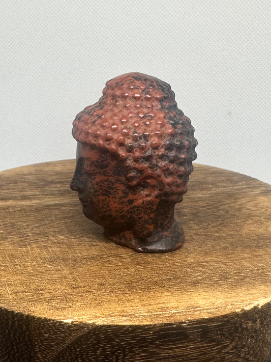 Mahogany buddha head