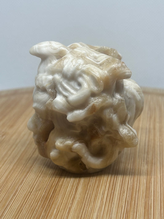 Chocolate calcite medusa