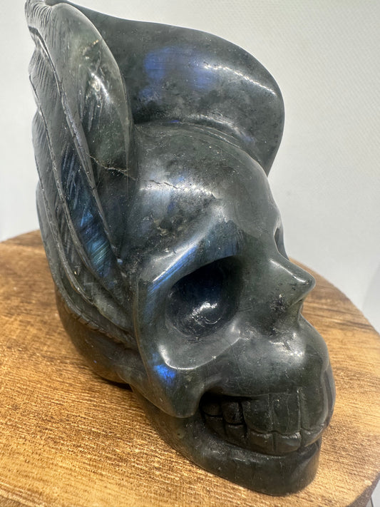 Labradorite skull