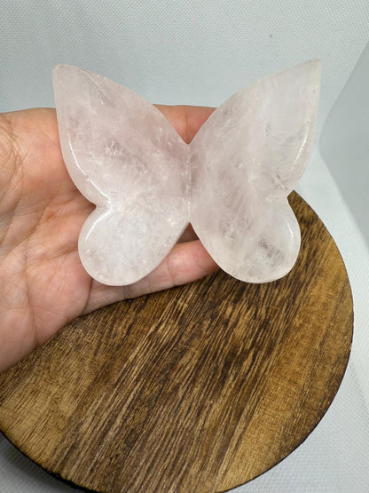 Rose quartz butterfly