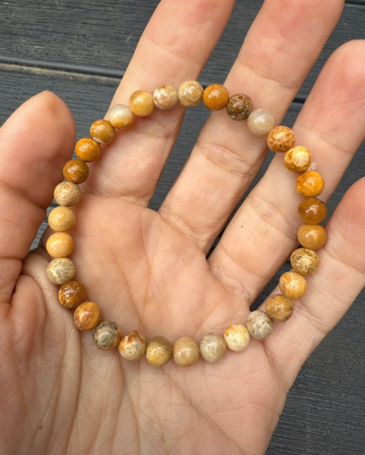 Crazy lace 6mm beaded bracelet