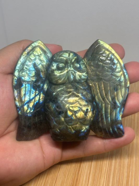 Labradorite owl